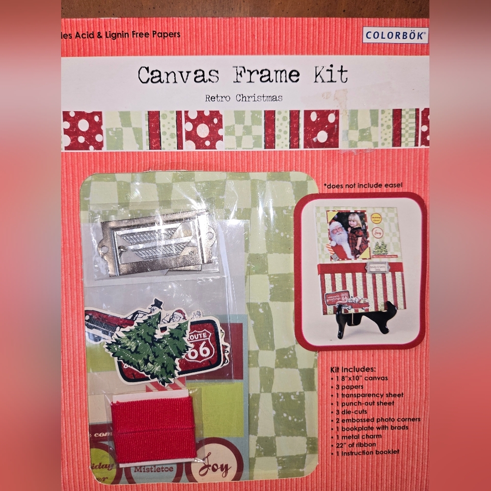 Colorbök Canvas Frame Kit - Retro Christmas NIP - Picture 5 of 6